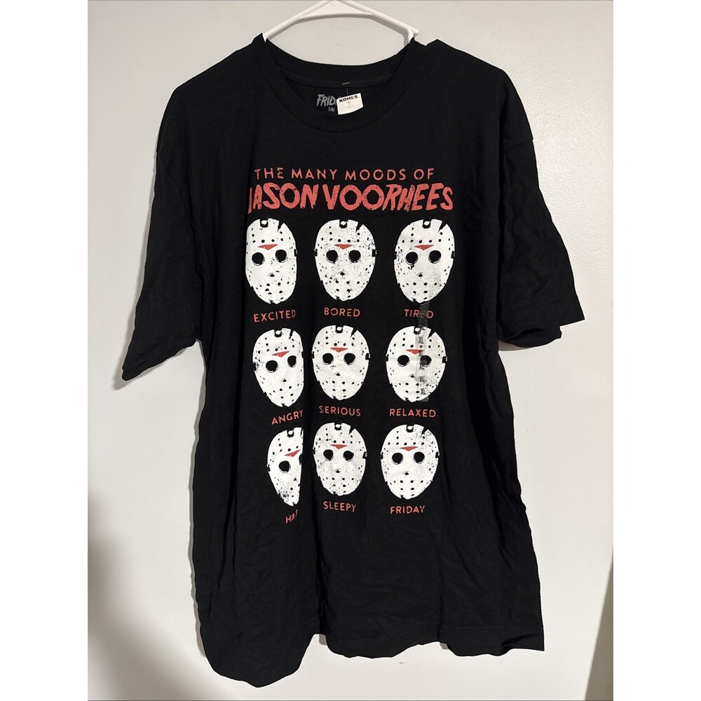 The Many Moods Of Jason Voorhees T-shirt Size XL NEW